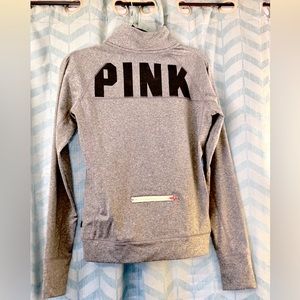 VS PINK Grey & Pink Jacket Size Medium Like New Without Tags